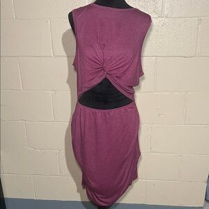 Sleeveless Hollow Out Twist Bodycon Dresses Ruched Wrap Slim Fit Mini Dress